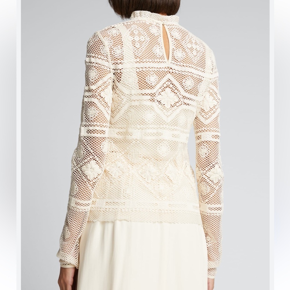 Rebecca Taylor Ivory Lace Blouse | 10 - Picture 3 of 9